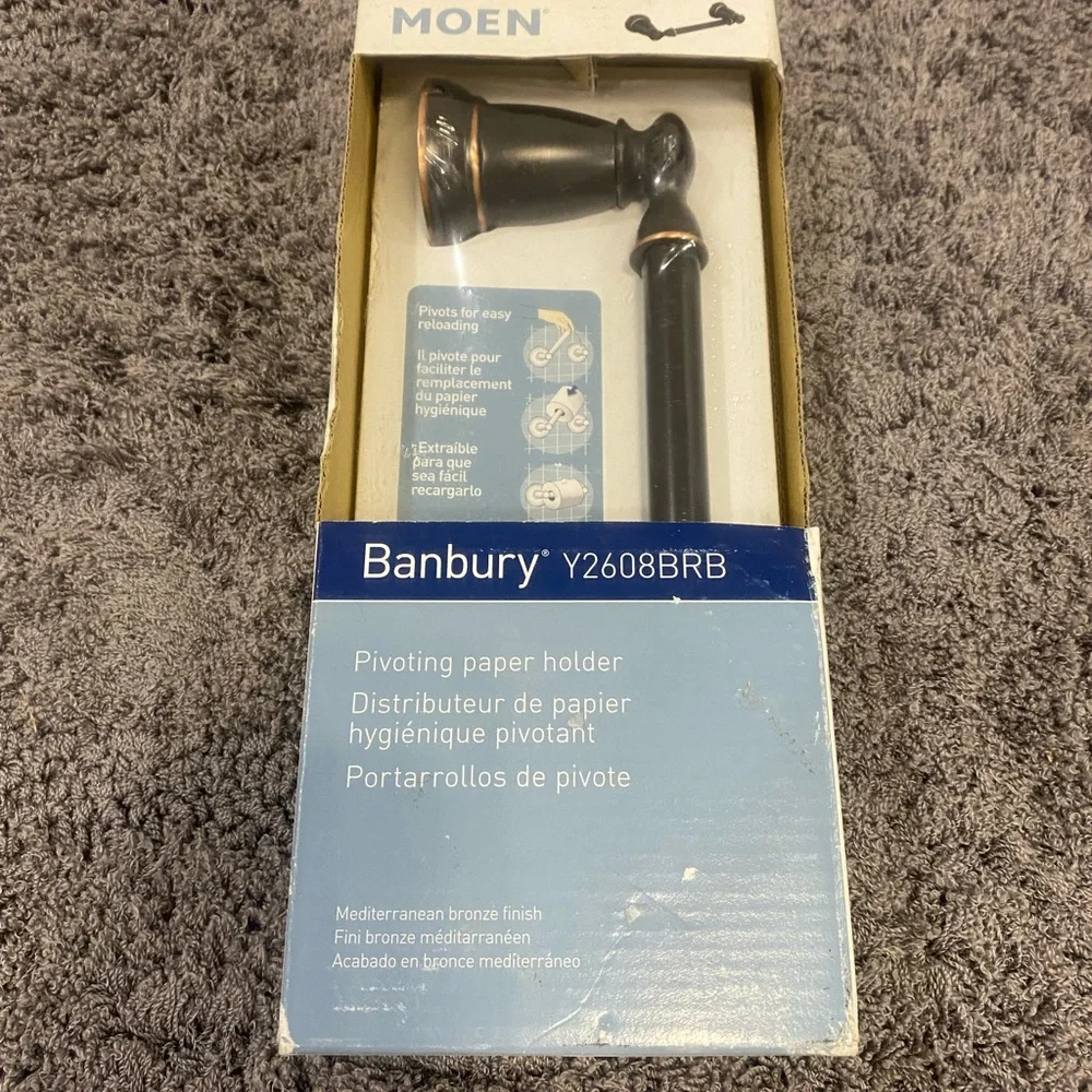 Moen Banbury Pivoting Paper Holder in Mediterranean Bronze
